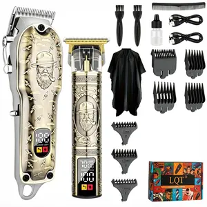 LQT Professional Hair Clippers for Men with Engraving Shears Long Battery Life LED Display Low Noise No Hair Tugging Skin Protection Powerful Motor Durable Long Lasting Christmas gifts,exquisite gifts, Gifts for Husband Son father