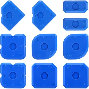10Count  Caulking Tool Set, Portable Sealant Scraper Caulk Finishing Remover Tool Reusable Grout Scraper for Kitchen Bathroom Floor Sink Joint Sealant Sealing kit