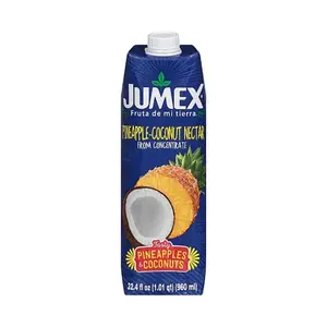 3x Jumex Pineapple Coconut Nectar - Drink Beverage Refreshing Fruit Juice Nectar Lot Liquid Tropical Flavoring Thirst Quencher Hydration Pantry Stock Bulk Pack Bundle Kitchen Breakfast Refreshment 32.4oz Smooth 3ct Pack 3pk
