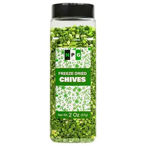NPG Freeze-Dried Chives 2 Oz - Mild Onion Herb for Cooking, Soup, Ramen, Stir Fry & Garnish - Non-GMO, Gluten-Free Seasoning - Spice, Flavor Natural Garlic