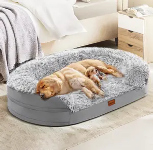 Gimars Thicken Orthopedic Dog Bed, Ultra Soft Egg Foam, Crate Foam Washable Cover, Waterproof Lining Supportive for Large Medium Small & Aging Dogs
