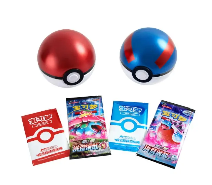 Pokémon Simplified Chinese Pokeball Gift Box Blue Red Exclusive Pokeball Sealed