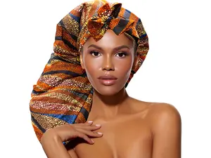 Long Satin Bonnet for Braids and Locs – Extra Large Sleep Cap for Natural Hair, Protective Satin Hair Wrap with Elastic & Ties, Man Bonnet