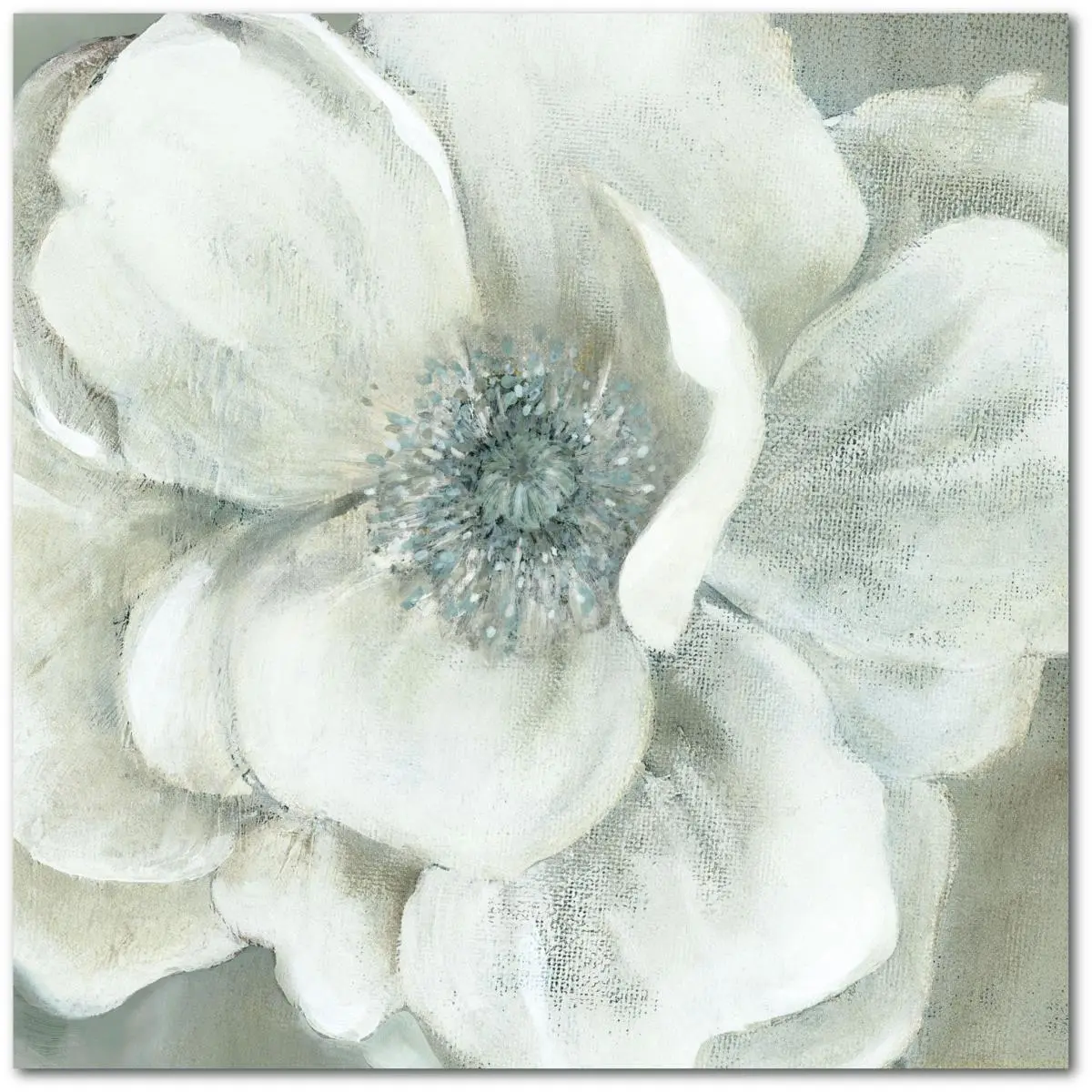 OPALESCENCE Flower Wall Art, 30x30 in Artistic Floral Canvas Print, Thick 1.5-Inch Sturdy Frame for House Decoration, Ready to Hang, Hanging, One Piece