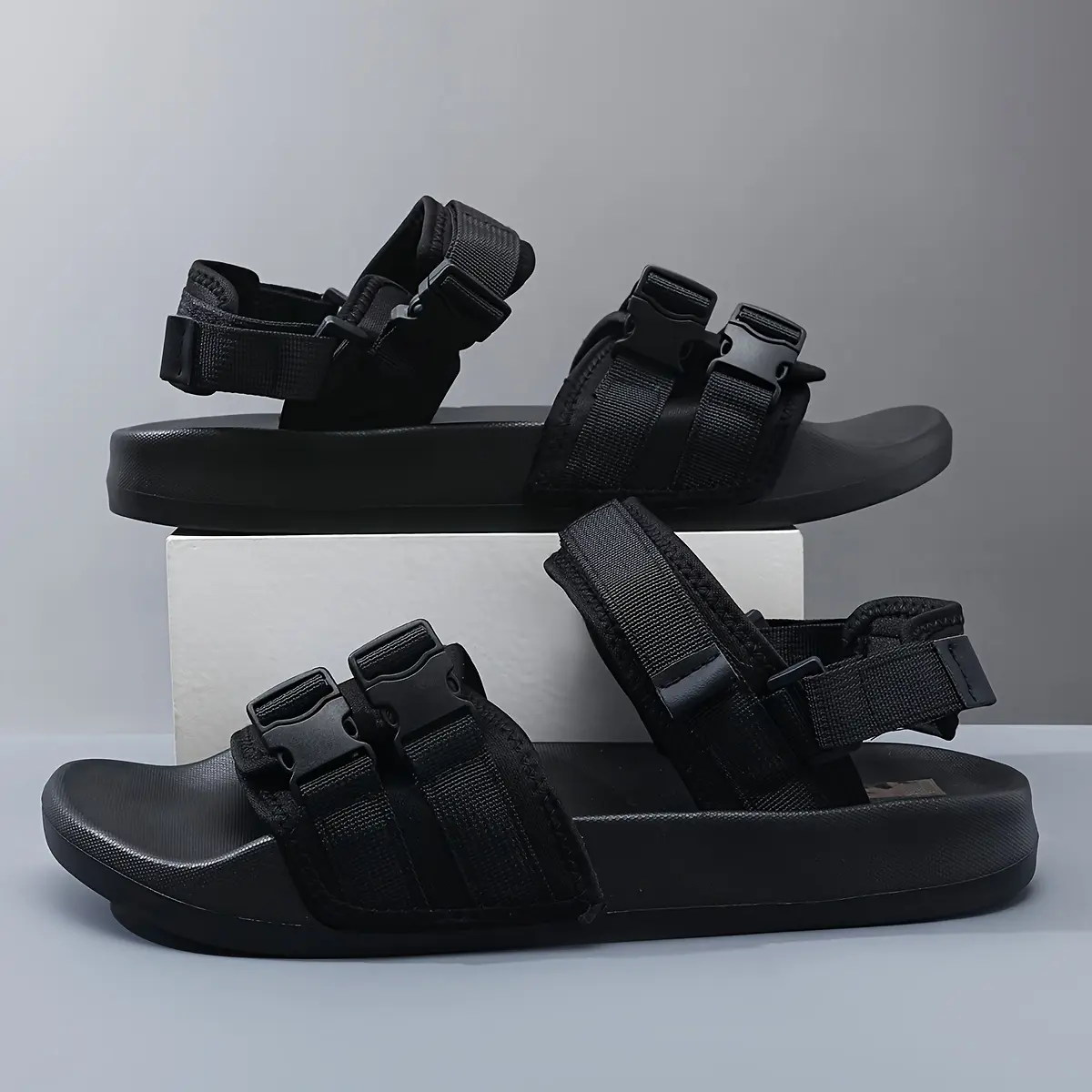 2025 Model Tactical-style Outdoor Sandals - Adjustable Buckle Design, Breathable Mesh Fabric Patchwork, EVA Cushioned Thick Sole, Anti-slip And Wear-resistant, Suitable For Hiking, Beach Activities And Daily Wear.