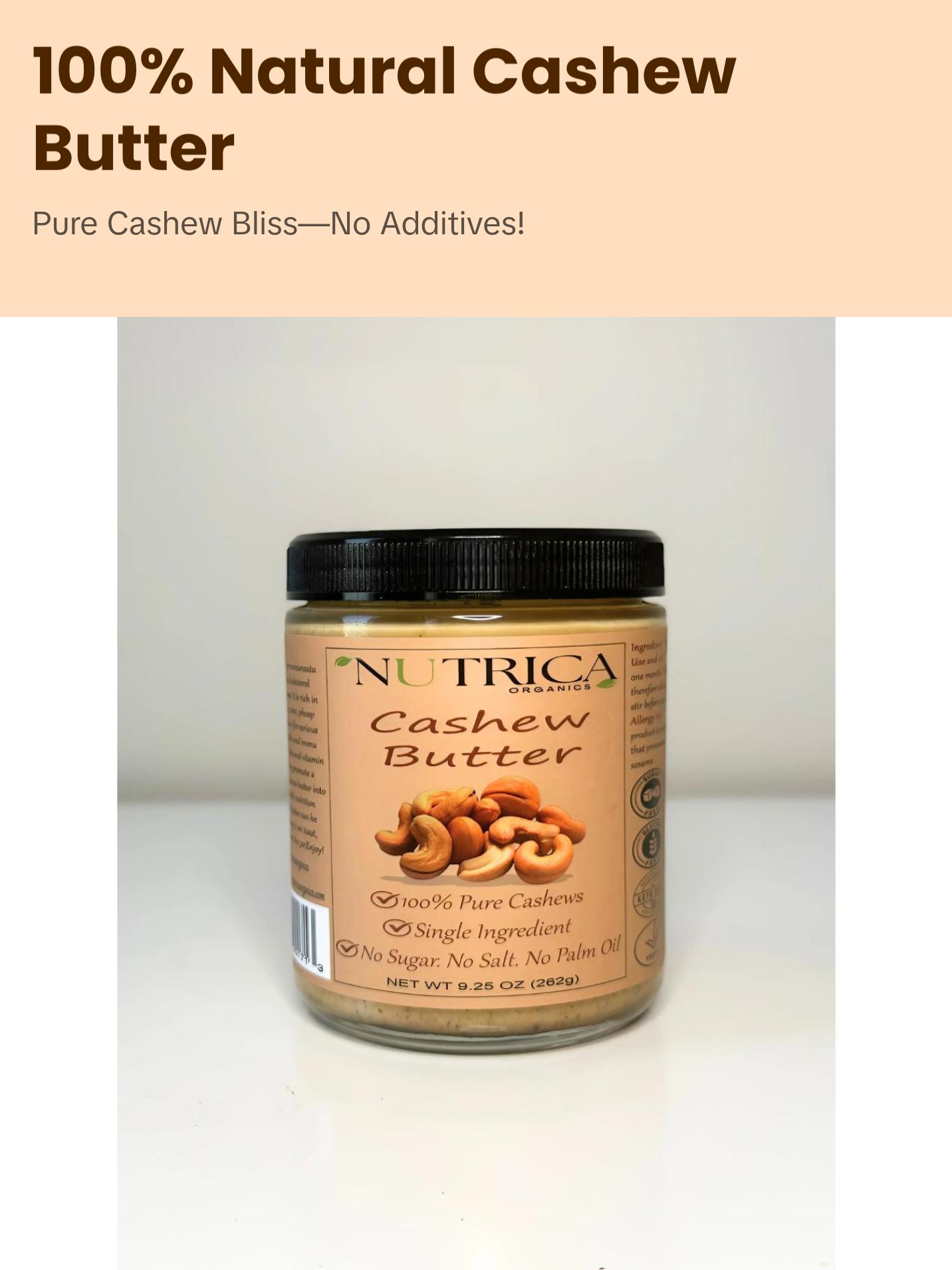 100% Natural Cashew Butter