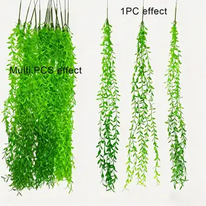 10-Pack Spring Artificial Eucalyptus Vine Hanging Decorations, Realistic Plastic Plants, Dense Leaves, Easy Installation