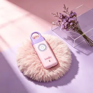 Rechargeable Personal Safety Alarm with LED Flashlight – Keychain/Backpack/Purse SOS Siren