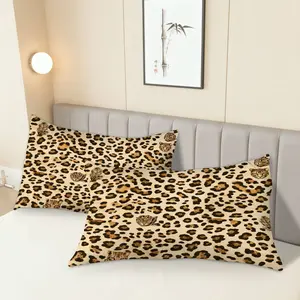 2pcs Leopard Animal Pattern Printed Pillowcase, (Pillow Inserts Not Included), Perfect for Home Decor, Pillow Core Not Included, Decorative Pillow Covers for Bed and Sofa, Bedroom Styling, Soft Fabric, Home Decorators.