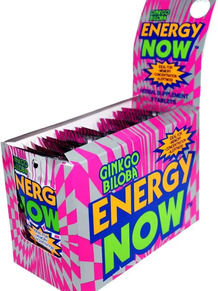 Energy Now Ginkgo Biloba Supplement 24pk – Boost Memory, Focus & Alertness | Herbal Energy Tablets