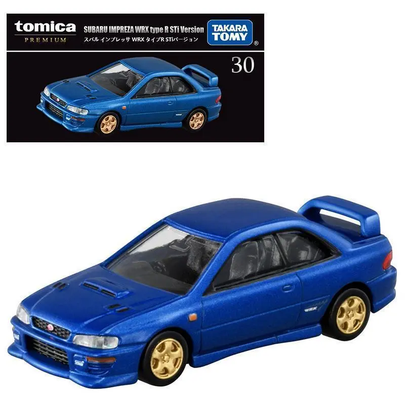 Takara Tomy Tomica Premium 30 Subaru Impreza WRX TypeR STi Version Collectible 1/61 Alloy Model Car Simulation Toy for Boys, Series 270751, Home Decor Statue Figurine, Model Cars