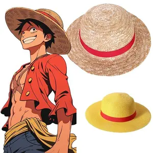 One Piece King Luffy Same Cosplay Hat Anime Cosplay Props Hats Stage Performance Accessories Neutral Sun Hats Parent-child Game