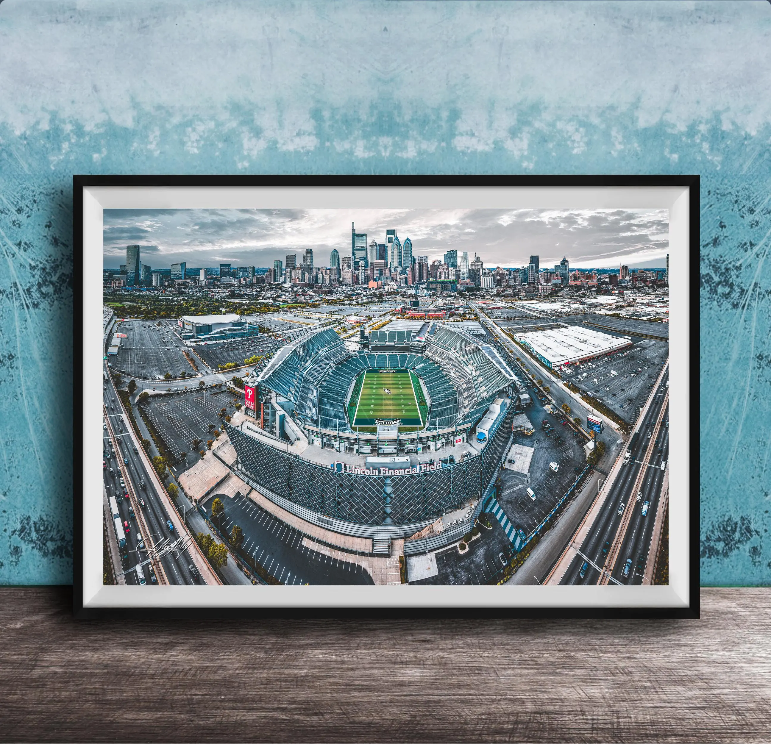 Eagles Stadium Wall Art – Philadelphia Skyline Print | Lincoln Financial Field Canvas