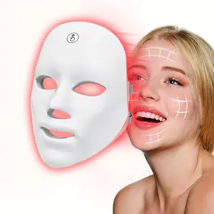 2026 LED Light Therapy Mask, Led Face Mask, 7 Color LED Facial & Neck Skincare, Rechargeable Ergonomic Design, Portable for Skin Care & Travel Use