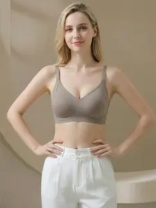 Women's Seamless Wireless Bra with Fixed Cups - Machine Washable, No Deformation & No Cup Shift, Comfort Support Everyday Bra