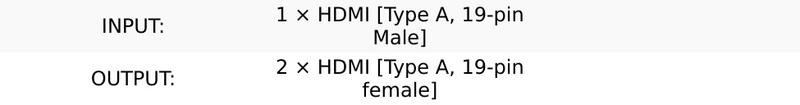 4K@60Hz 1x2 HDMI™ Splitter (Downscaler, Pigtail)-UHDS-102C