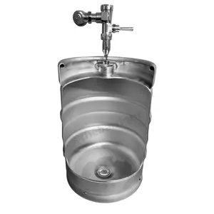 Keg Urinal with Flush Valve
