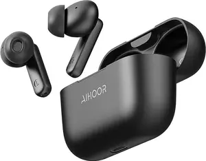 AIHOOR A2 Pro - Wireless Earbuds with ANC (Active Noise Cancelling), ENC & Wireless Charging for iPhone & Android Phones, Bluetooth 5.2 in-Ear Headphones with Extra Bass