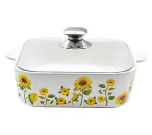 Temp-tations Seasonal 2.5-qt Soft Square Baker w/ Cook & Look Lid