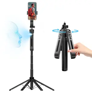 Auto Face Tracking Tripod, 360° Rotation Phone Tracking Holder, Face Body Phone Camera Mount for Live Vlog Streaming Video Chat, Selfie, Rotating Stand