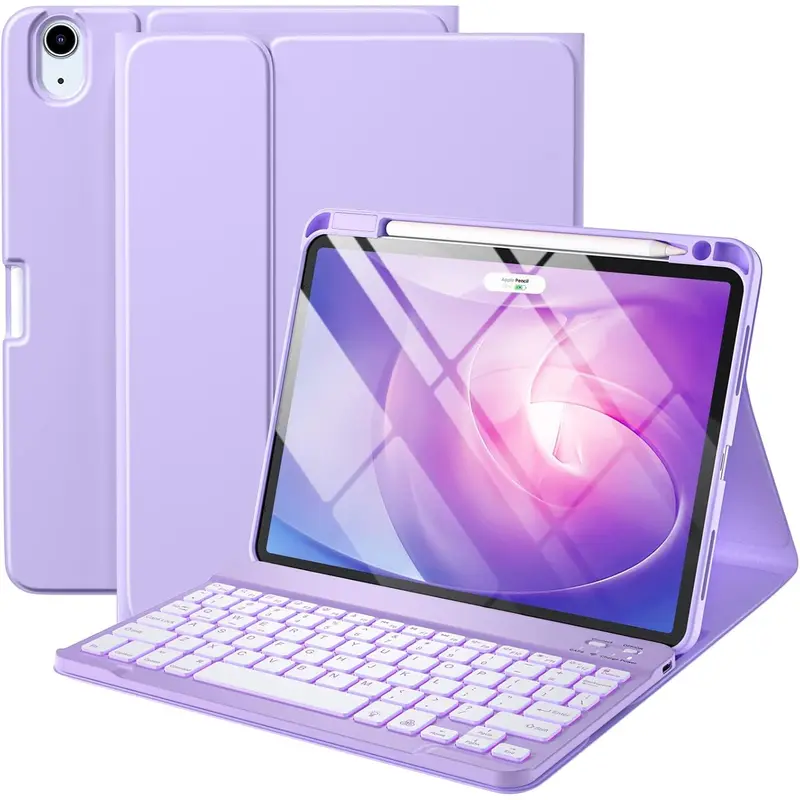 ipad air 4th generation case with keyboard and pencil holder