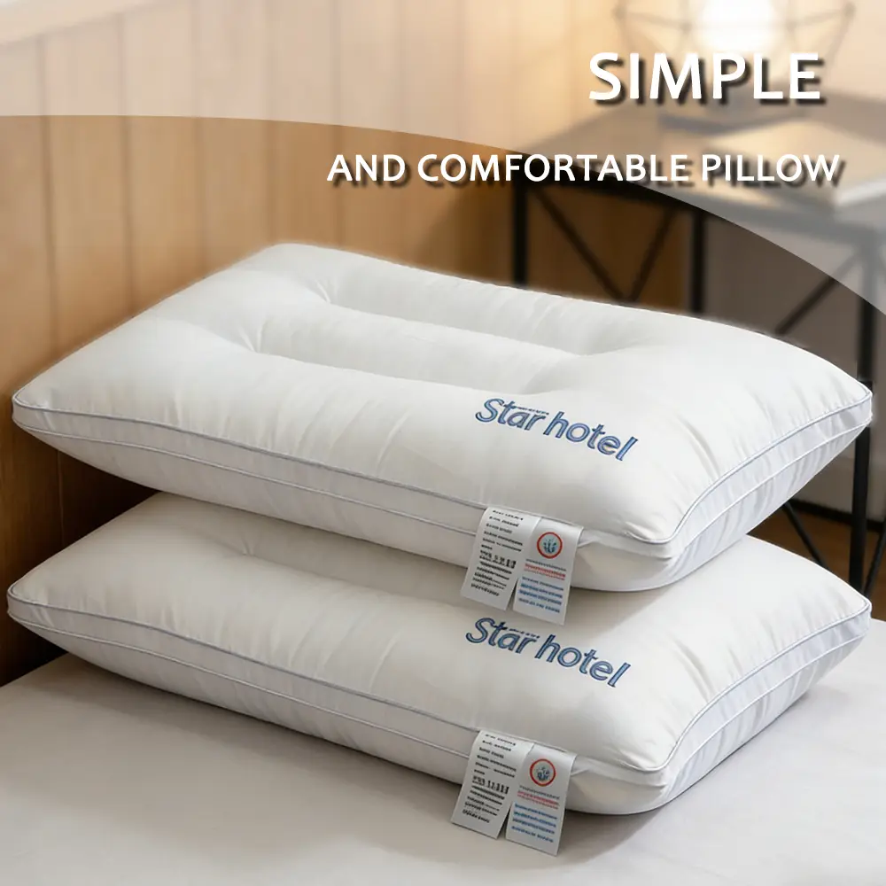 Hotel-grade pillow set, pair; three-section neck support pillow; high-resilience down velvet sleep aid pillow for adults