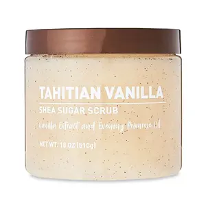 Equate Tahitian Vanilla Bean Sugar Scrub 18oz - Exfoliates & Moisturizes with Shea Butter & Vanilla Extract for Gentle Treatment Body Care Moisturizing