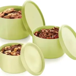 Tupperware One Touch 3pc Canisters - Stackable Storage Containers for Kitchen Organization