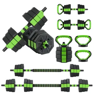66/88Lbs Adjustable Dumbbells, 4 In1 Free Weight Set with Connector, Weight Dumbbell Set Used As Kettlebells, Barbell, Push Up Stand, Fitness Exercise for Home Gym Suitable Men/Women(2 Boxes)
