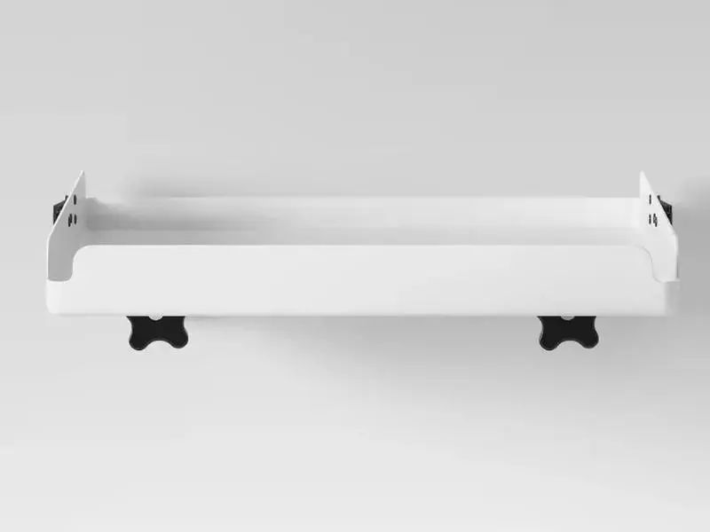Fold Down Loft Bed Tray, Bedside Shelf Organizer for Dorm Rooms, Clip-On Nightstand for Bunk Beds, Holds Phone, Laptop, Drinks & Dorm Essentials, No Assembly Required