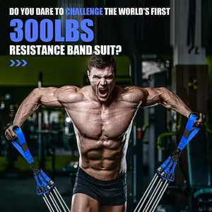 Home Fitness Strength Training Artifacts 300 lb Resistance Belt System Boosts Pull-ups/Squats/Deadlifts Breakouts with Ankle Strap Carrying Case Weight Lifting Aid