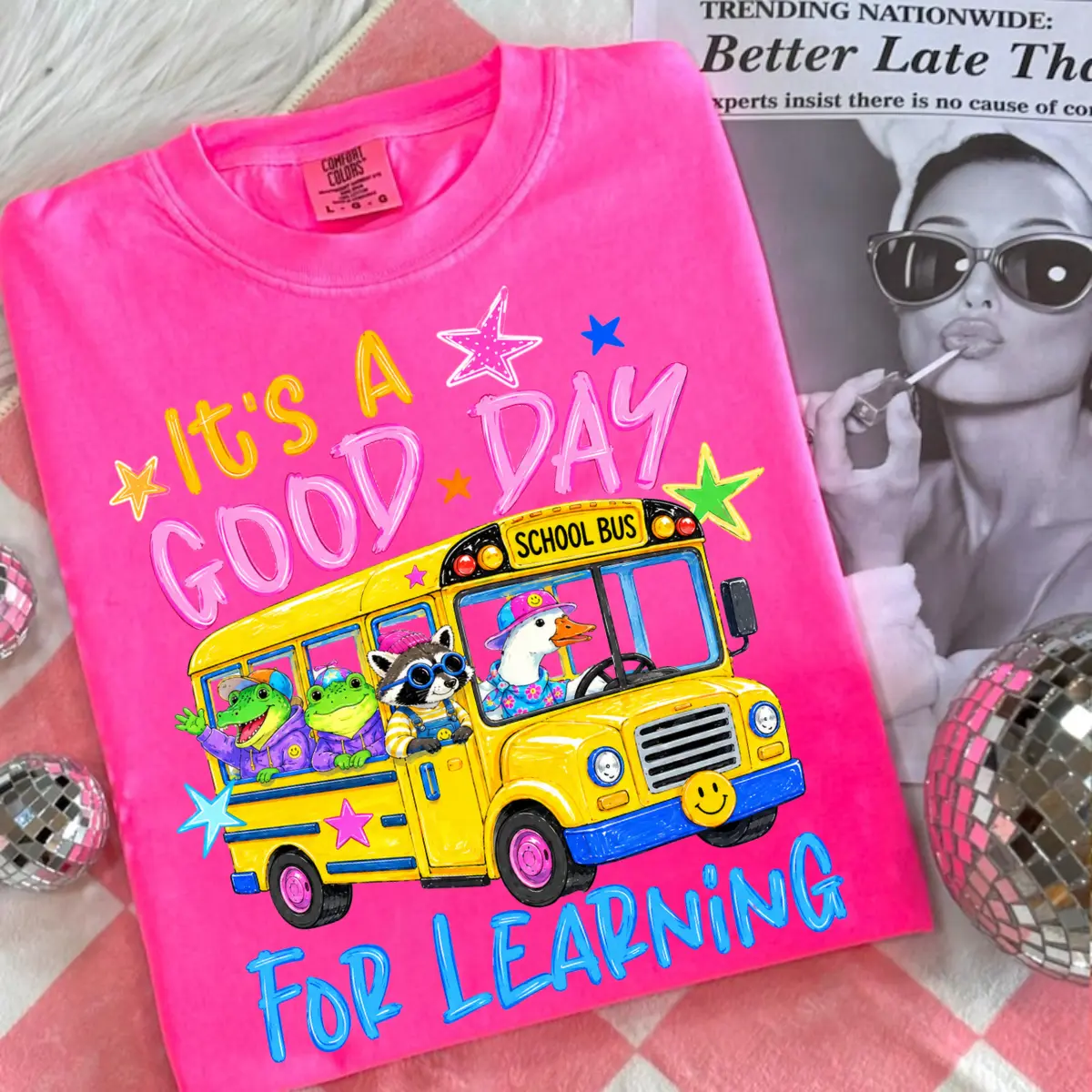 Comfort Colors Funny It’s A Good Day For Learning Shirt, Teacher Life Design, Retro Back To School Apparel, Elementary Teacher Gift
