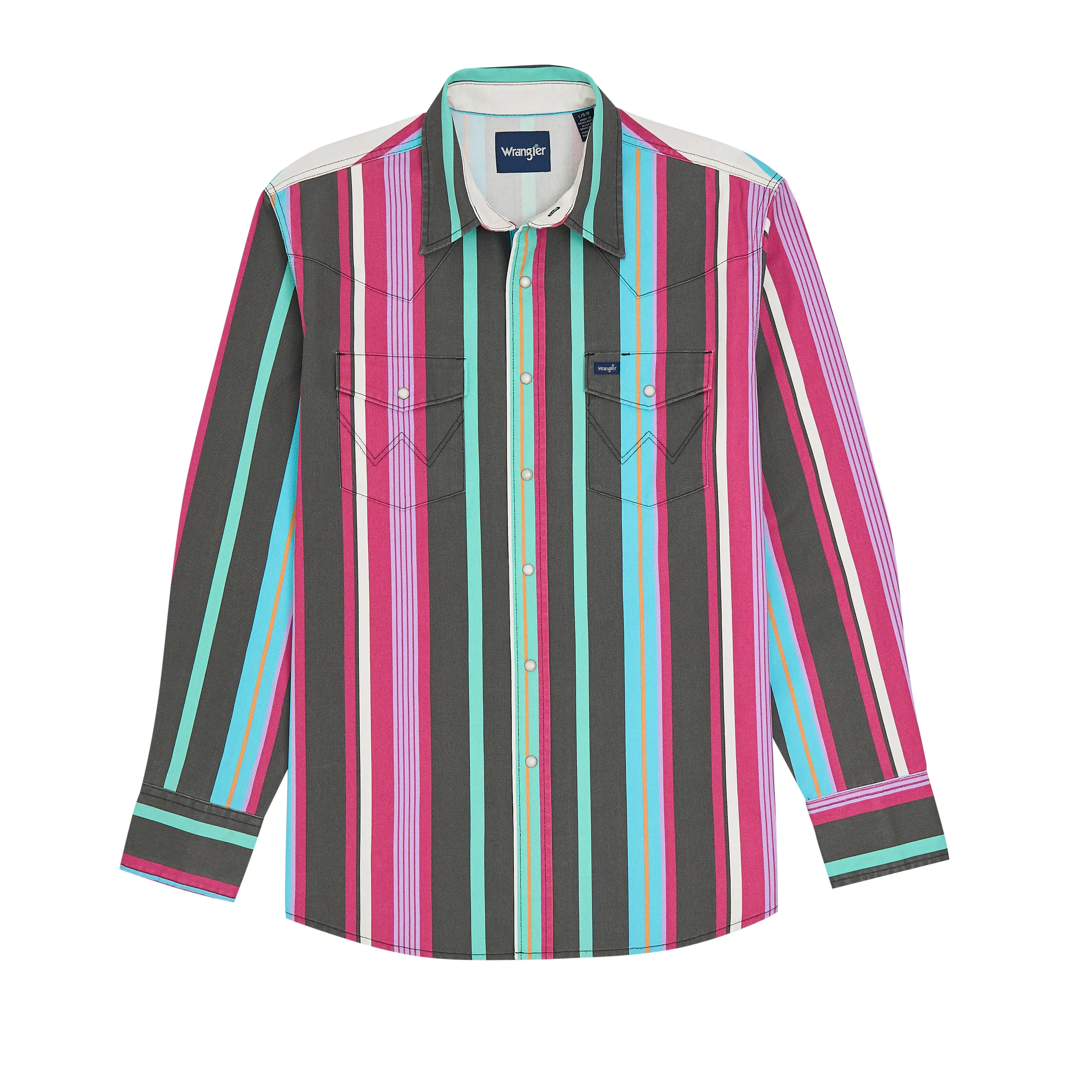Vintage-Inspired Brushpopper Western Snap Workshirt - Desert Dusk