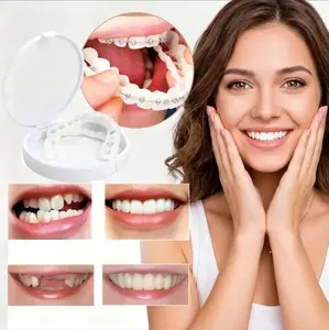 Temporary Teeth Repair Kit [3 PACK] Adjustable Snap OnVeneers Cosmetic Smile Cover Gaps&Stains Instantly!Reusable Cosmetic Teeth Cover