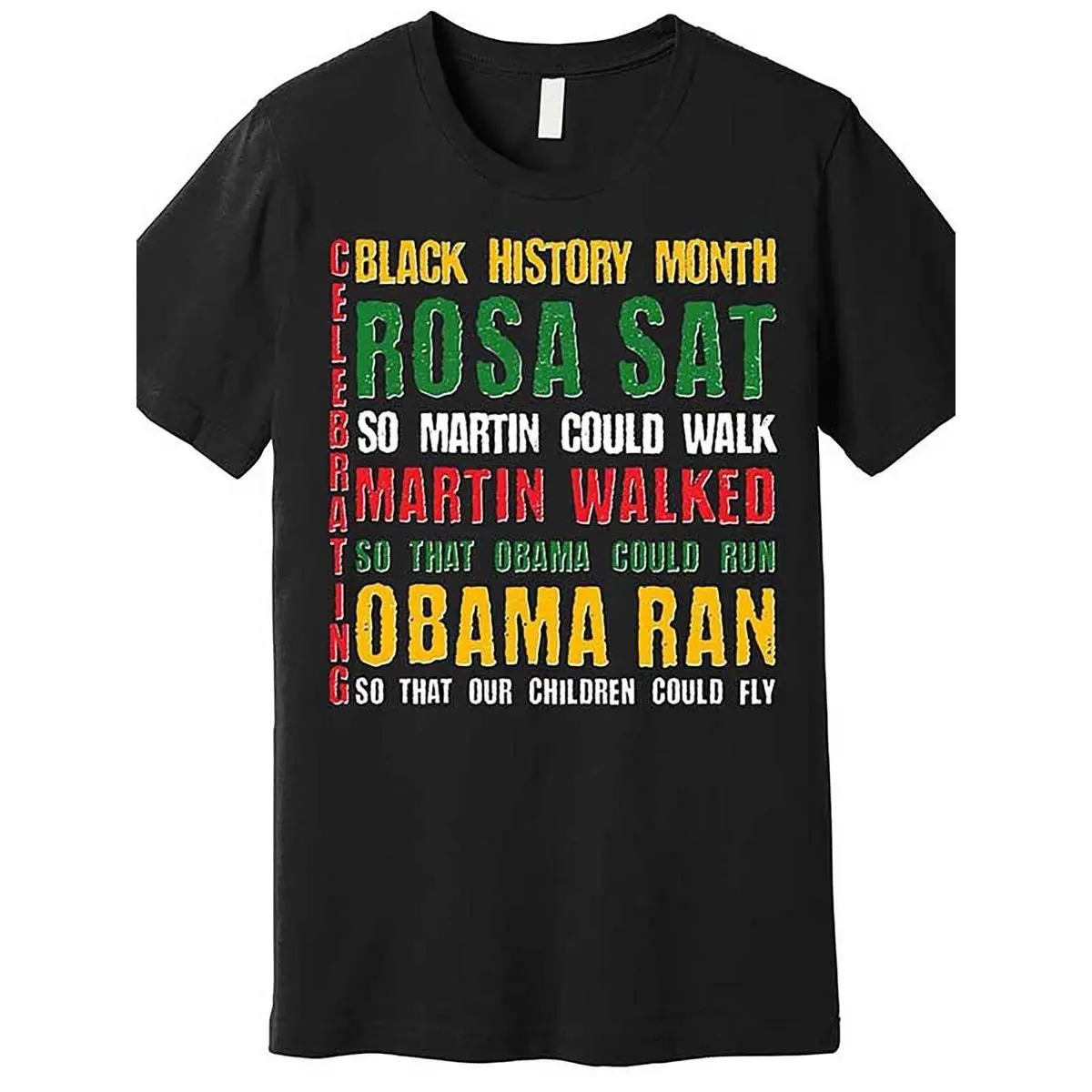 Black History Month Rosa Martin Obama Premium Men's Short Sleeve Round Neck Graphic T-Shirt 586882 - Quick-Dry Moisture-Wicking Menswear Top, Modern Graphic, Casual Summer Vibe for Dads, Black TT2, Tops, Tshirt