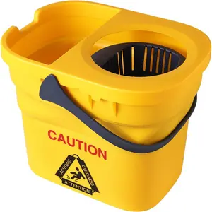 Commercial Mop Bucket with Wringer Portable Collapsible Plastic Cleaning Washing Bucket for Cotton Mop