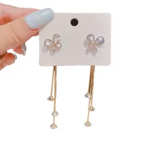 Butterfly Long Dangle Drop Earrings for Women