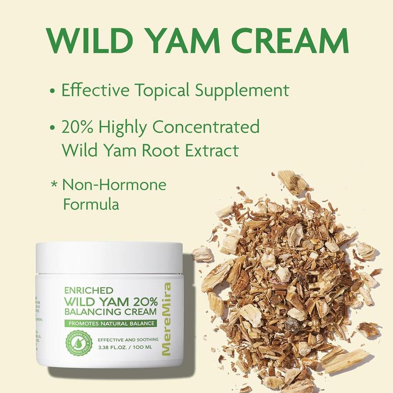 Wild Yam Cream for Hormone Balance: Australia Barbara O'neill Recommended Solution for Women Menopause Hormonal Balancing - 20% Topical Natural Wild Yam, 3.38 fl.oz