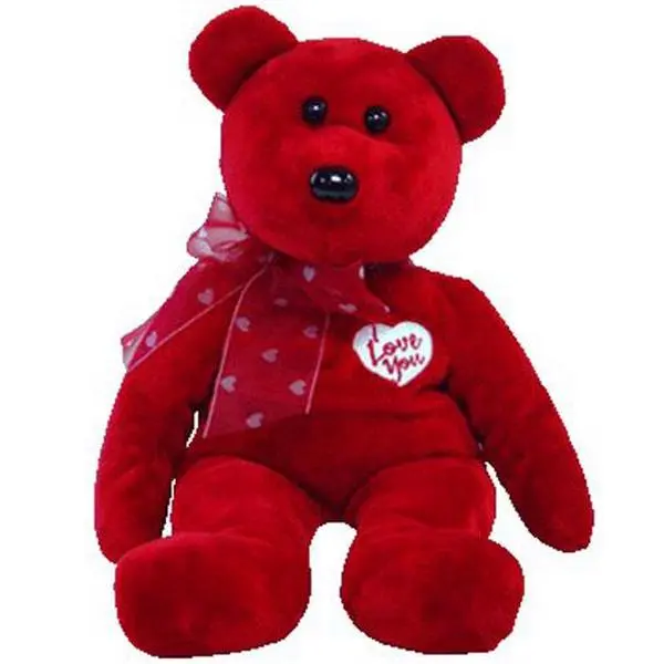 TY Beanie Buddy - SECRET the Valentine's Bear (13.5 inch) - MWMTs