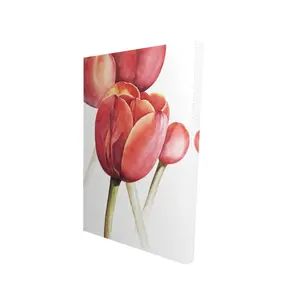 Begin Home Decor 2080-3624-FL248 24 x 36 in. Blossoming Tulips Canvas - Rustic Floral Bedroom Wall Art