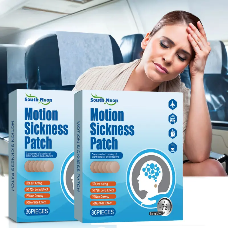 Motion Sickness Patches &amp; Sea Sickness Bands for The Relief of Nausea and Vertigo from Travel of Cars, Ships, Airplanes &amp; Other Forms of Transport Movement
