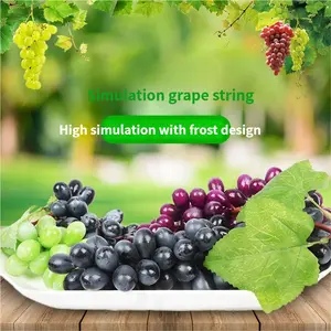 10 Bunches Realistic Fake Grape Clusters (Frosted PVC), Artificial Fruit Decor Perfect for Indoor Ceiling Decoration & Props