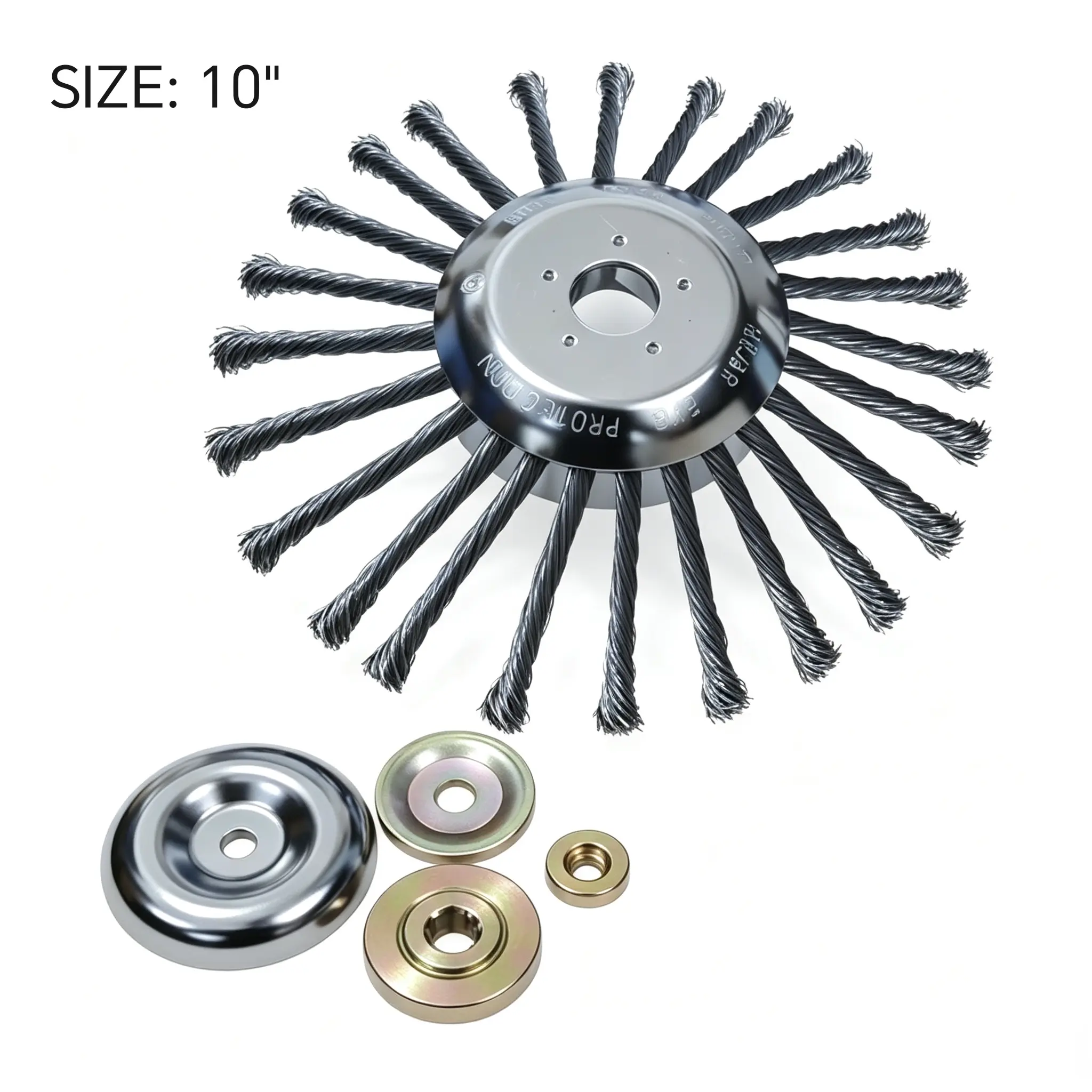 Weed Removal Head for 6-8-10 Inch Rotary Mowers Steel Wire Wire Wheel Garden Weeding Brush Gear, Lawn Mower Tool, Garden Lawn Mower Gear, Roadside Polishing Lawn Mower Head Gear, Rotating Weeding Brush, Grass Trimmer Head Tool Kit Cutting