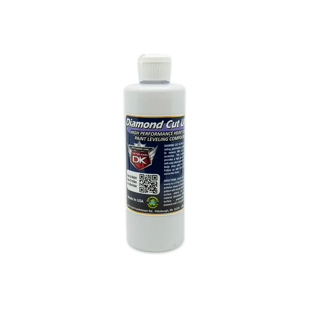 Diamond Cut Ultra High Performance Paint Leveling Compound, Body Shop Safe Cut & Polish Compound, Fast-Acting for Medium to Heavy-Duty Scratches & Glossy Finish