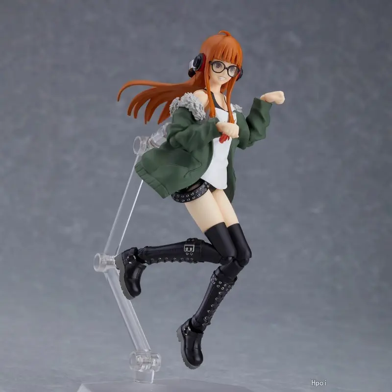 SQUISHVERSE Persona 5 Figma 434# Sakura Futaba PVC Action Figure - Movable Face-Changing Model, 13cm Height, Color Boxed Anime-Designed Toy for Adults (18+)