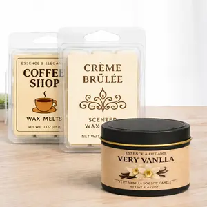 Candle Bundle Gift Set – Very Vanilla Tin Candle + Creme Brulee & Coffee Shop Wax Melts