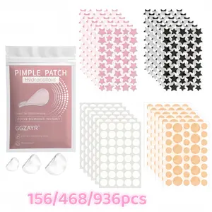 156/468/936pcs Waterproof Acne Patch Set, Pimple Patch, Acne Stickers, Blemish Barrier Patches, Multiple Sizes, Contains Salicylic Acid, Tea Tree & Calendula Extracts, Invisible Breathable Acne Care, Acne Clearing Products, Suitable for All Skin Types