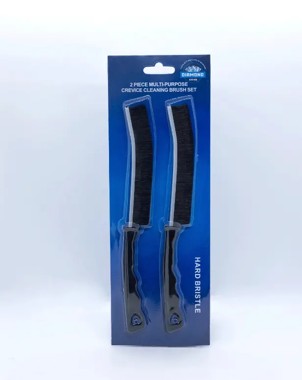 Diamond Shine 2 Pack Hard Bristle Crevice Cleaning Brushes - Grout, Tile, Toilet, Shower, Gaps, Edges, Kitchen, Bathroom