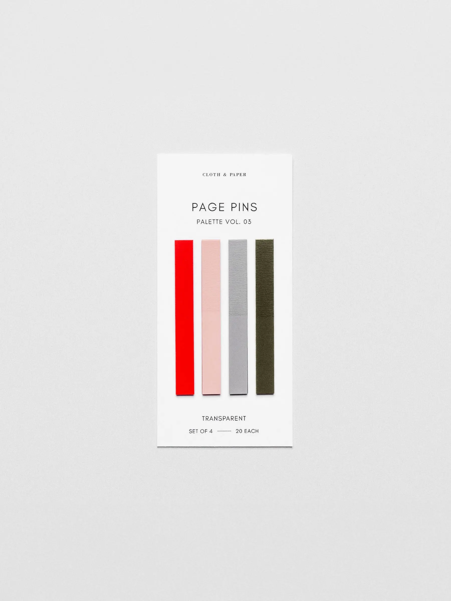 Cloth & Paper Page Pins Vol 03 - Transparent Sticker Packs for Bookmarks & Planner Decor