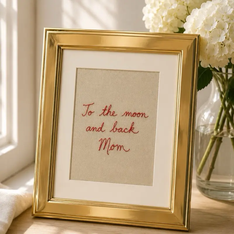 Custom Handwriting Stitched Keepsake